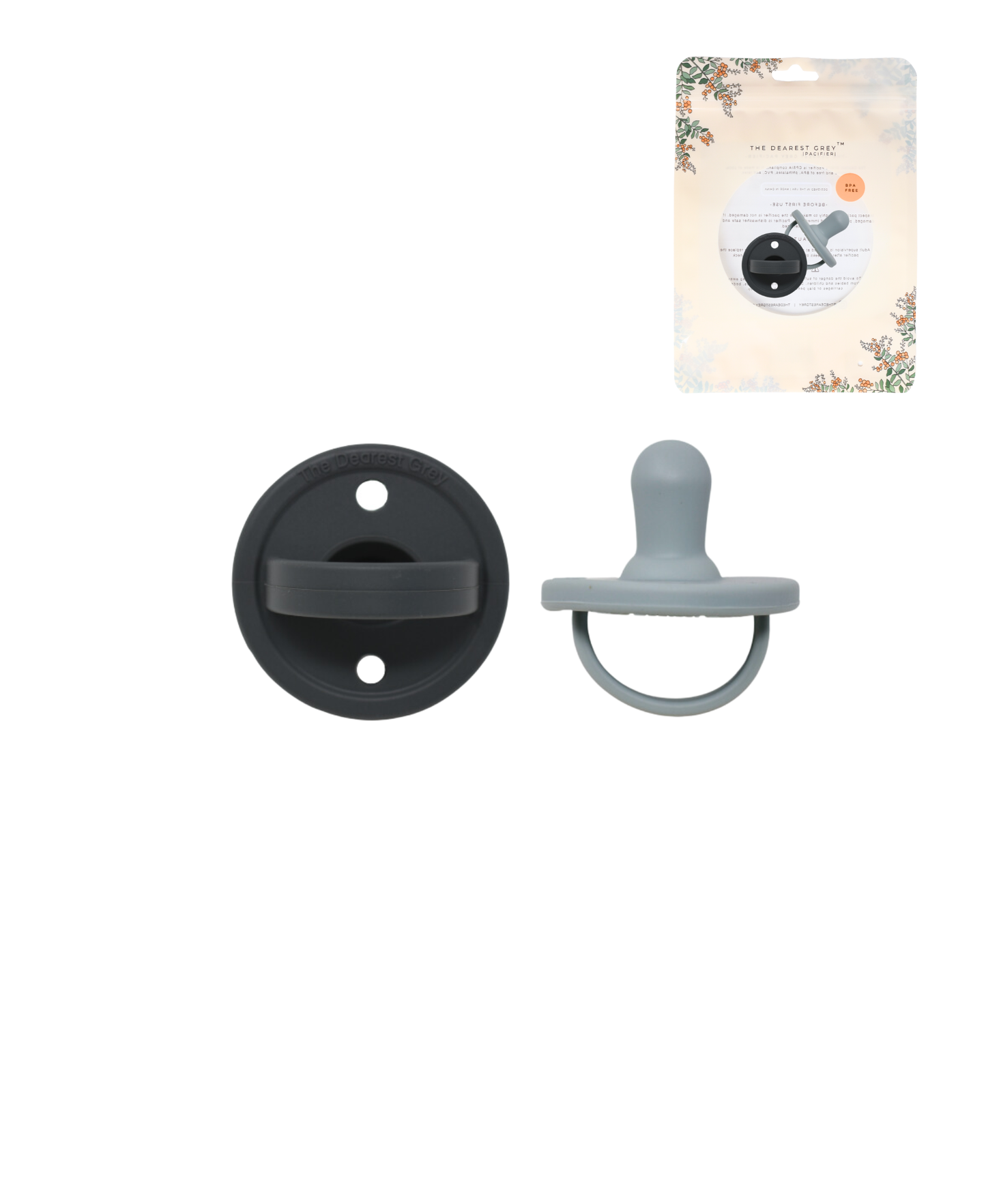 Mod Silicone Pacifier (Denim & Cloud)