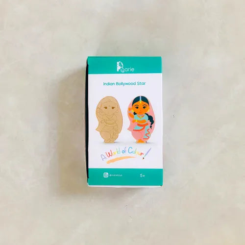 Indian Bollywood Star Wooden Painting Figure Set