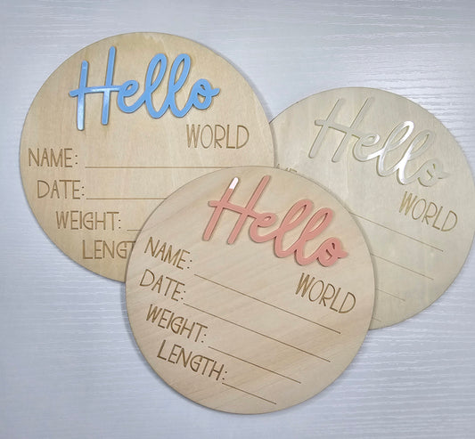 Hello World Announcement Plaque