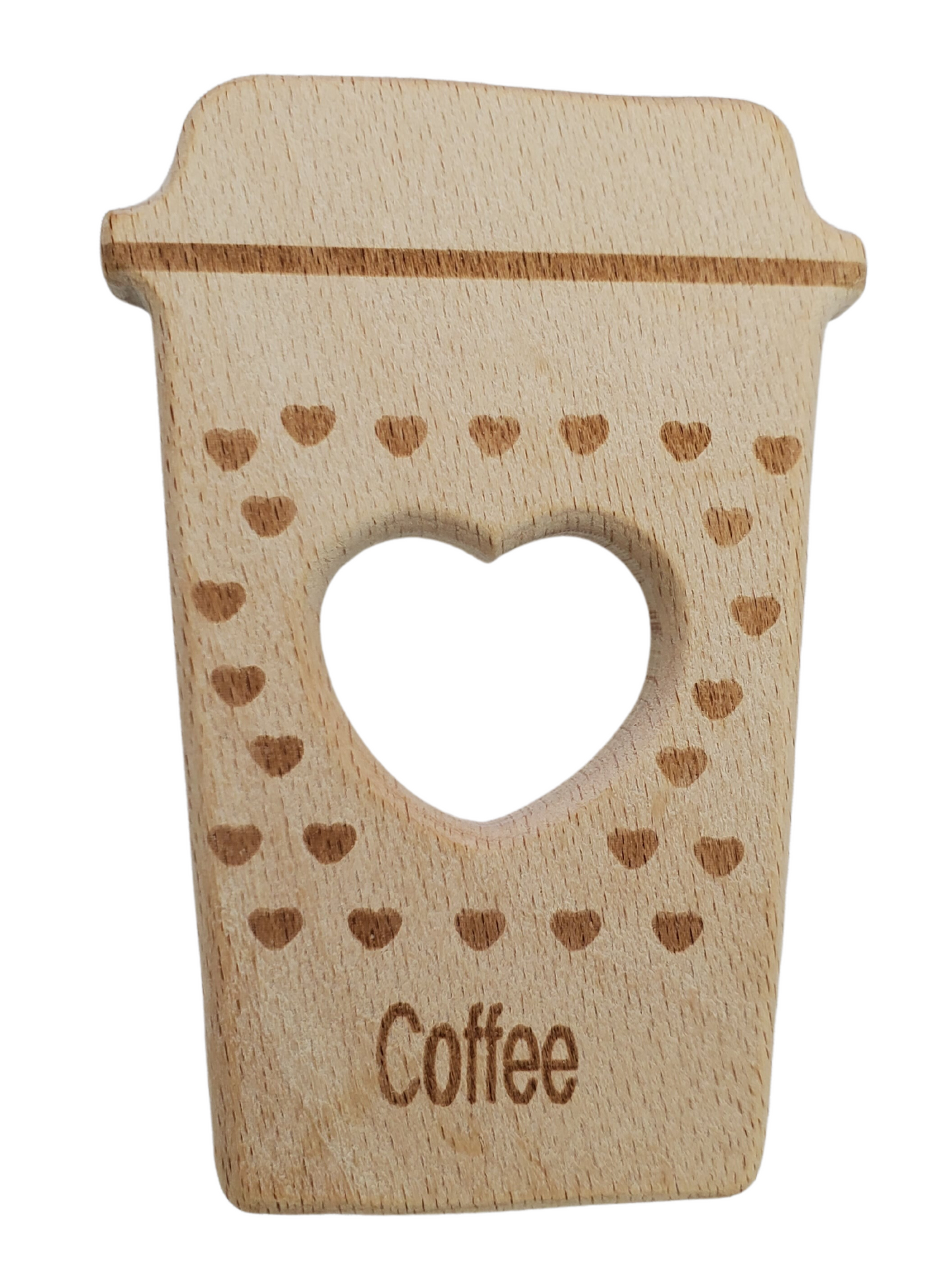 Coffee Cup Wood Teether