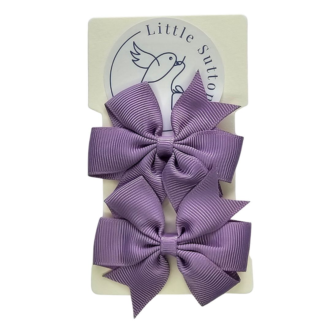 2 piece grosgrain bow