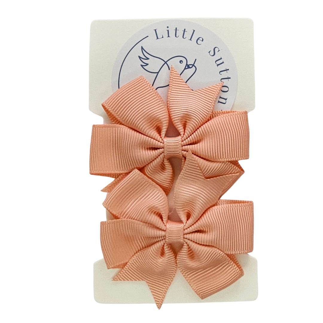 2 piece grosgrain bow