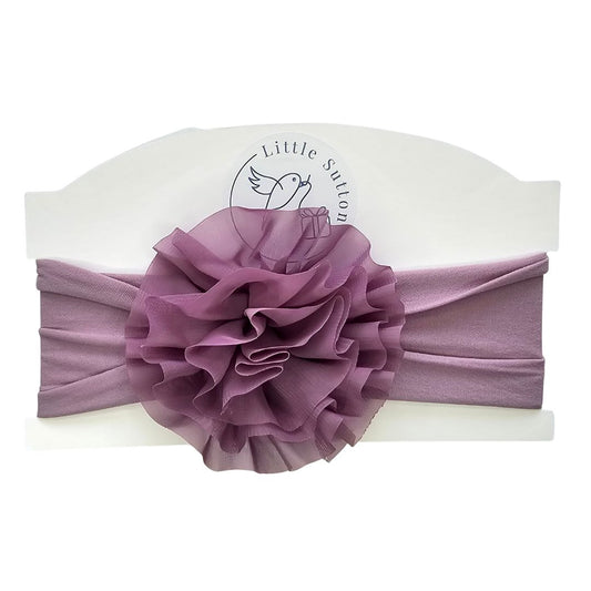 Large purple flower headband