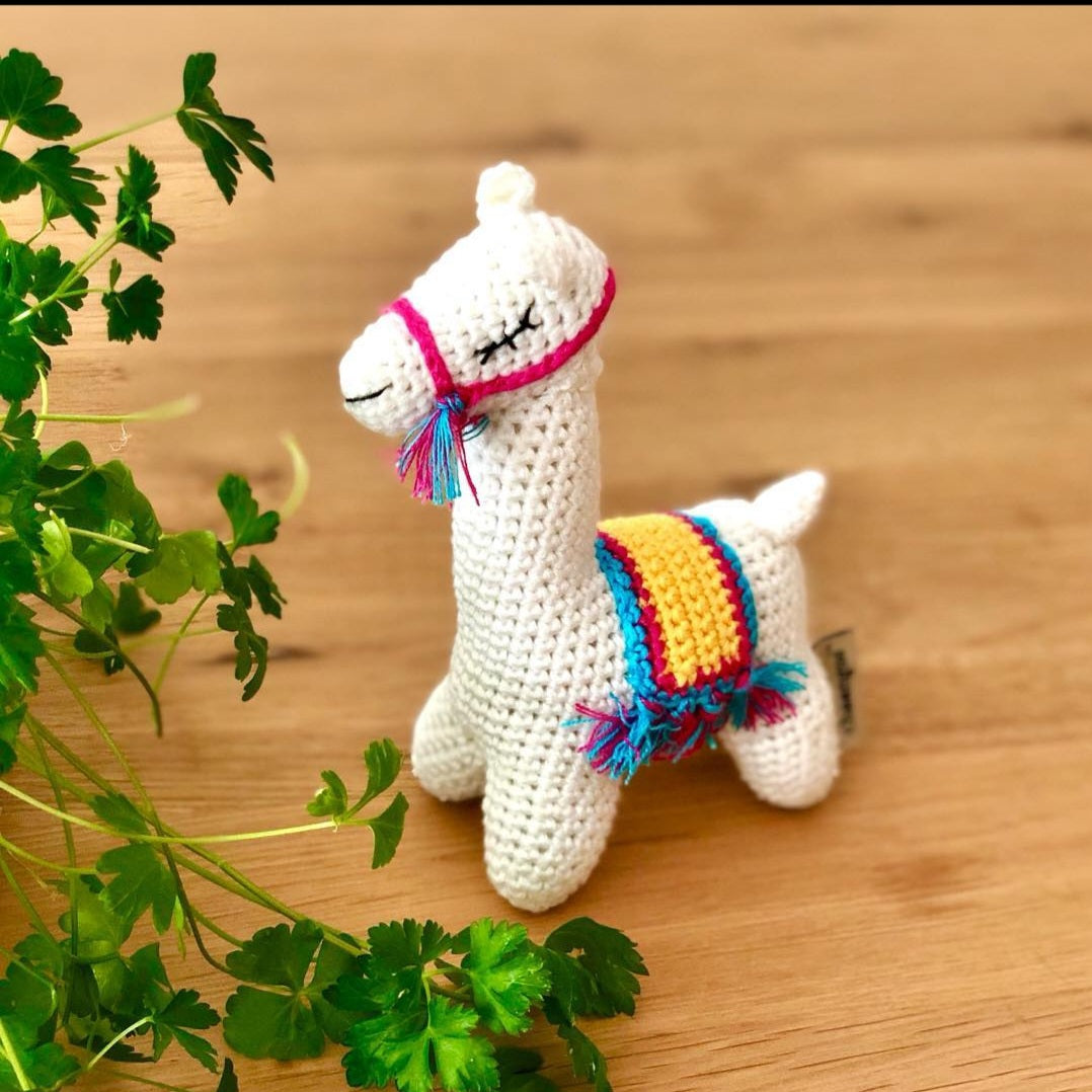 Llama Crocheted Rattle