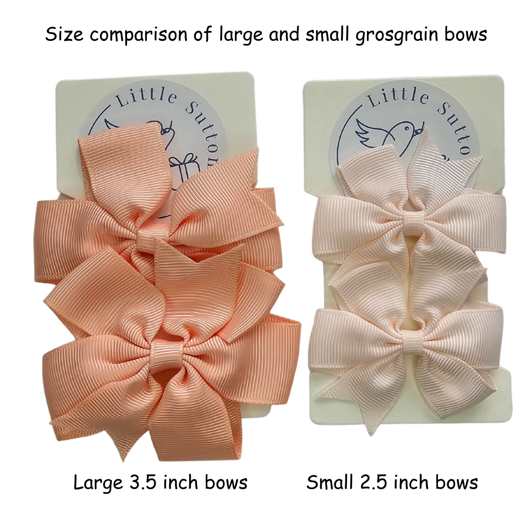 2 Piece large grosgrain bow