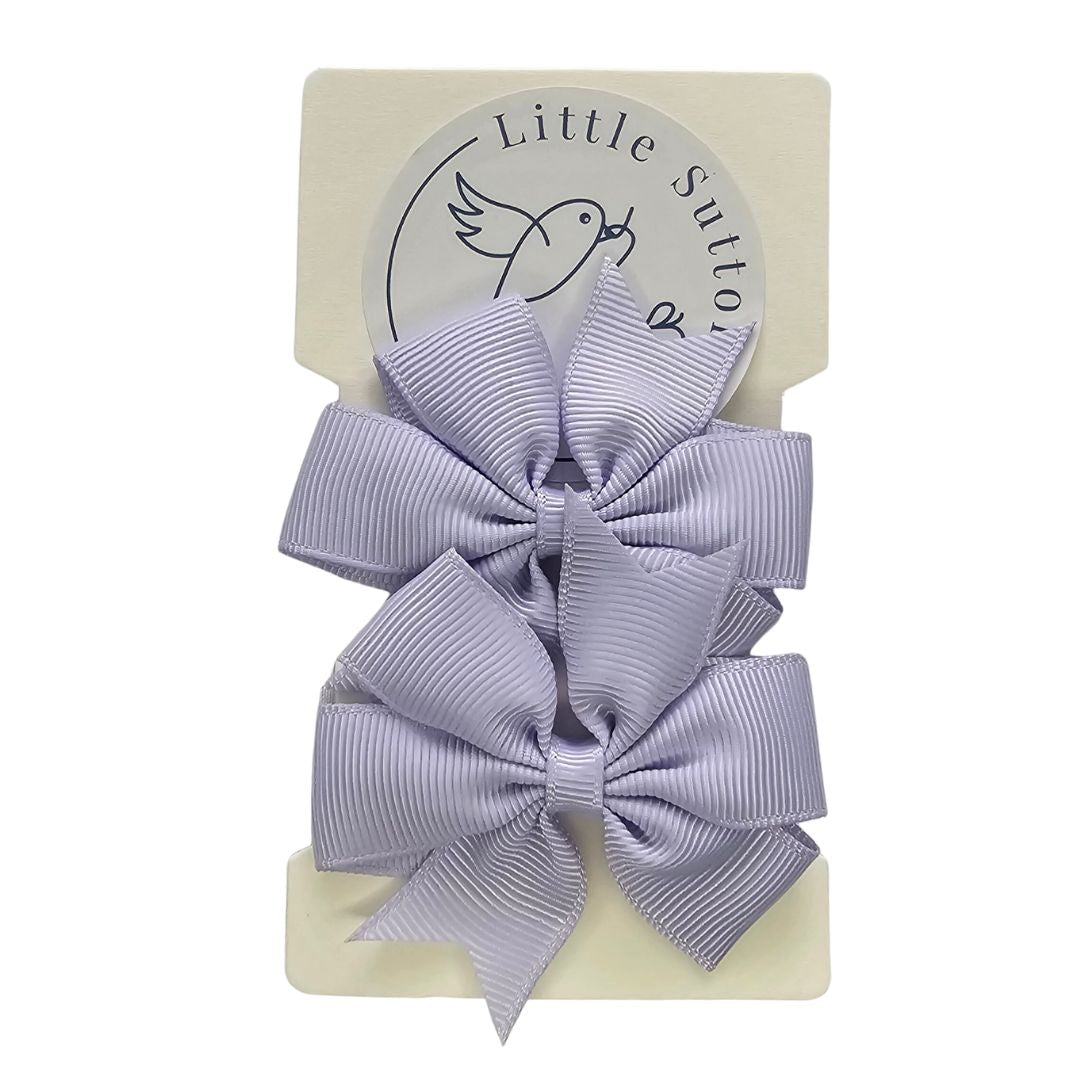 2 piece grosgrain bow