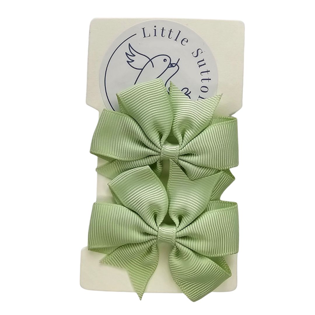 2 piece grosgrain bow