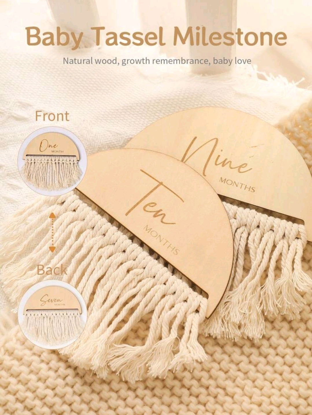 Macrame fringe Milestone set