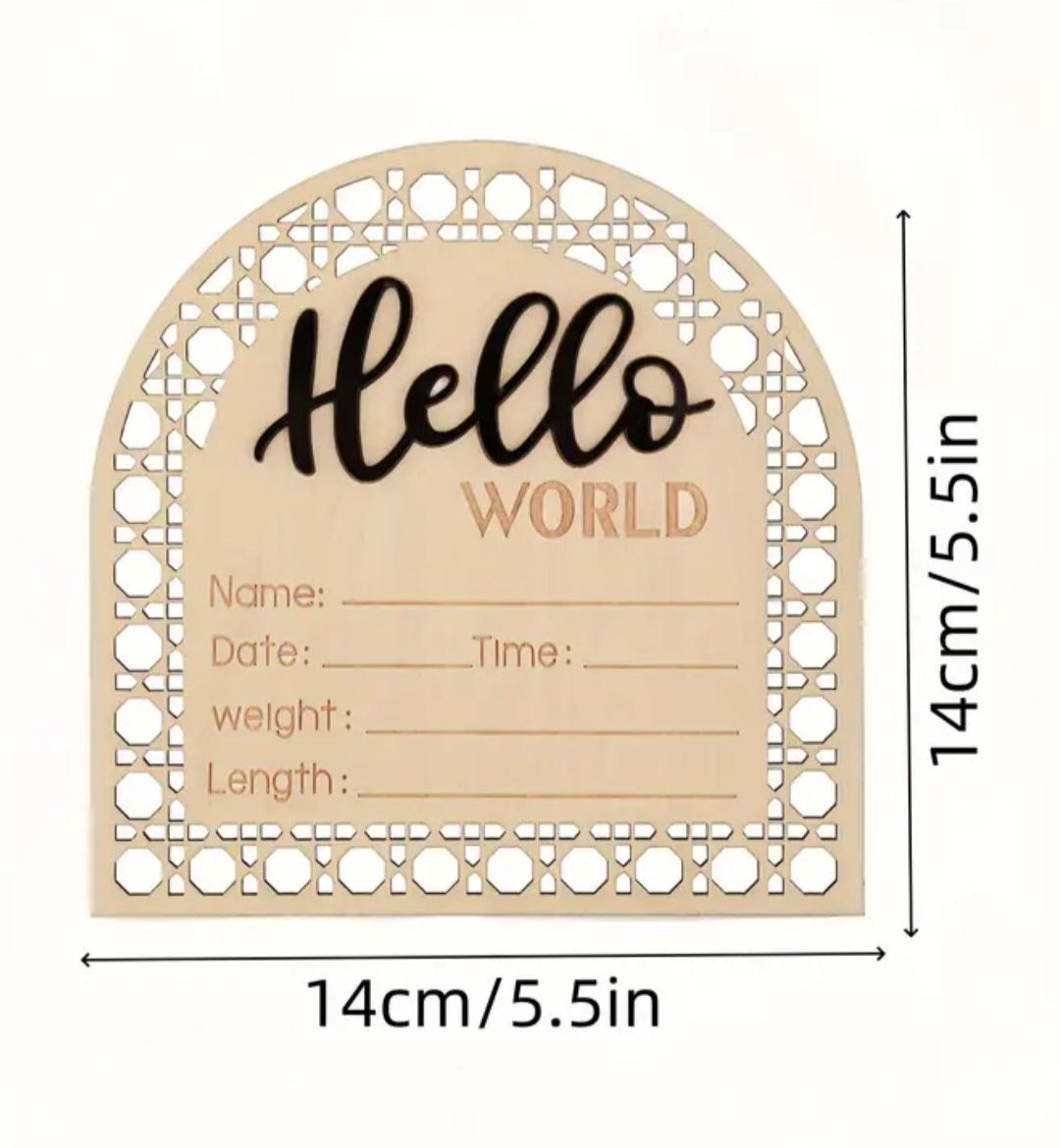 Boho Arched Birth announcement SIgn