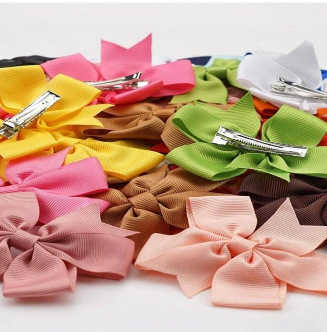 2 Piece large grosgrain bow