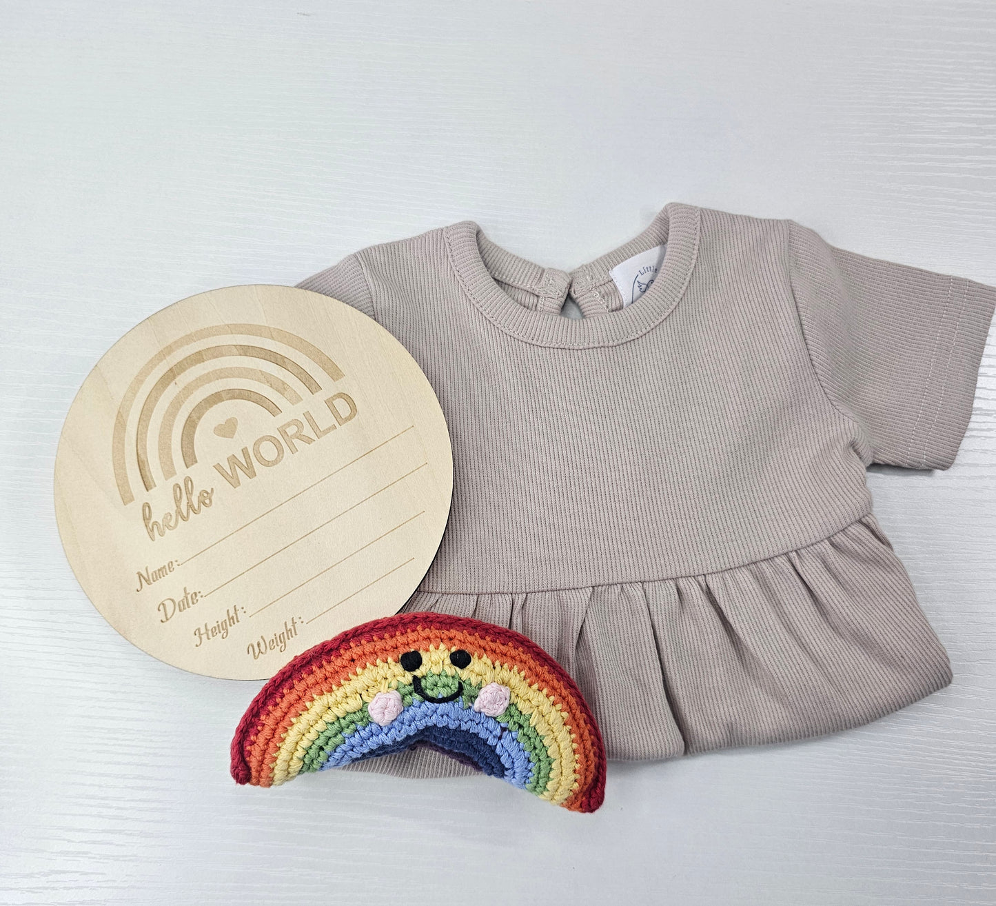 Rainbow Hello World Announcement plaque