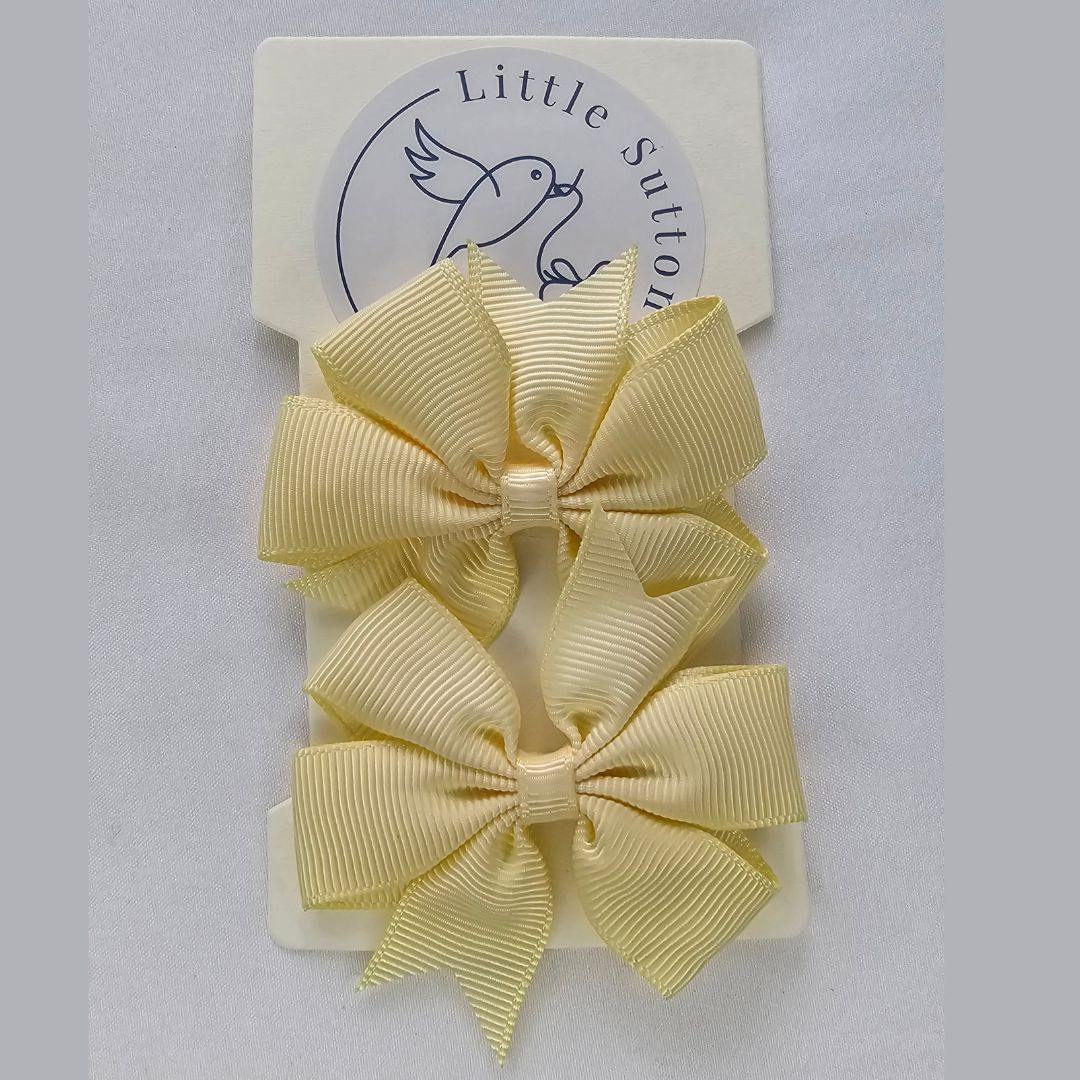 2 piece grosgrain bow