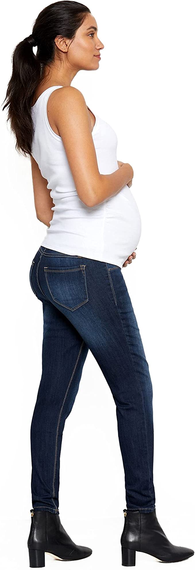 Maternity Vintage Ankle Jeans with Bellyband