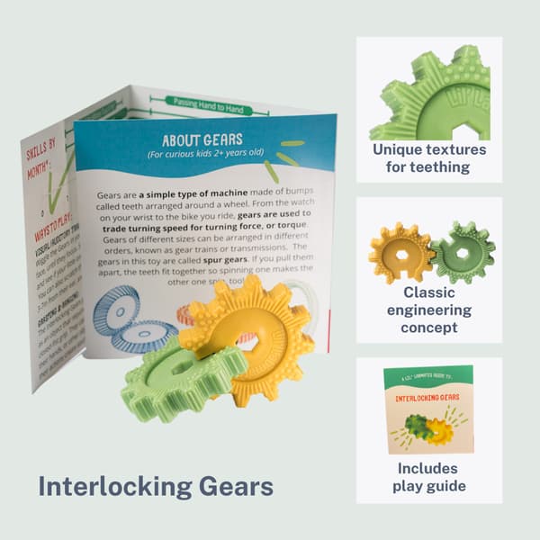 Interlocking Gears STEM Teether